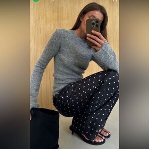 ZARA ZW COLLECTION POLKA DOT LONG SKIRT